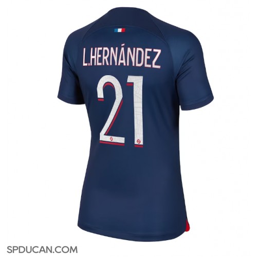 Zenski Nogometni Dres Paris Saint-Germain Lucas Hernandez #21 Domaci 2023-24 Kratak Rukav